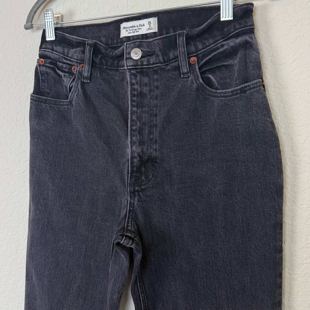 Abercrombie & Fitch The '70s Vintage Flare Ultra High Rise Black - Picture 6 of 13